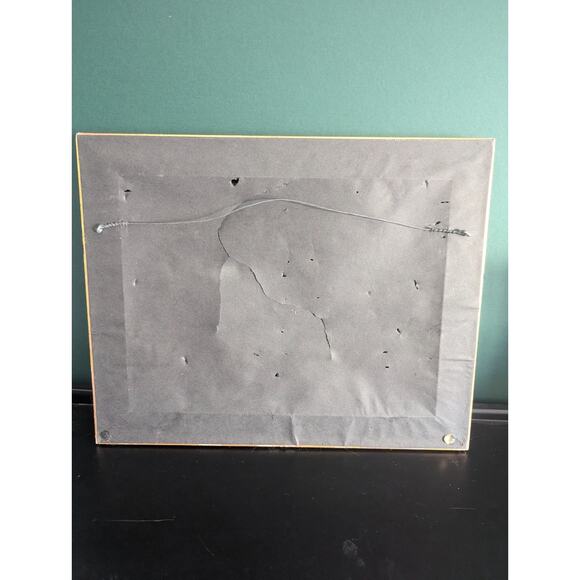 Cat In Garden Paint By Number Finished in Gold Frame - Picture 4 of 4